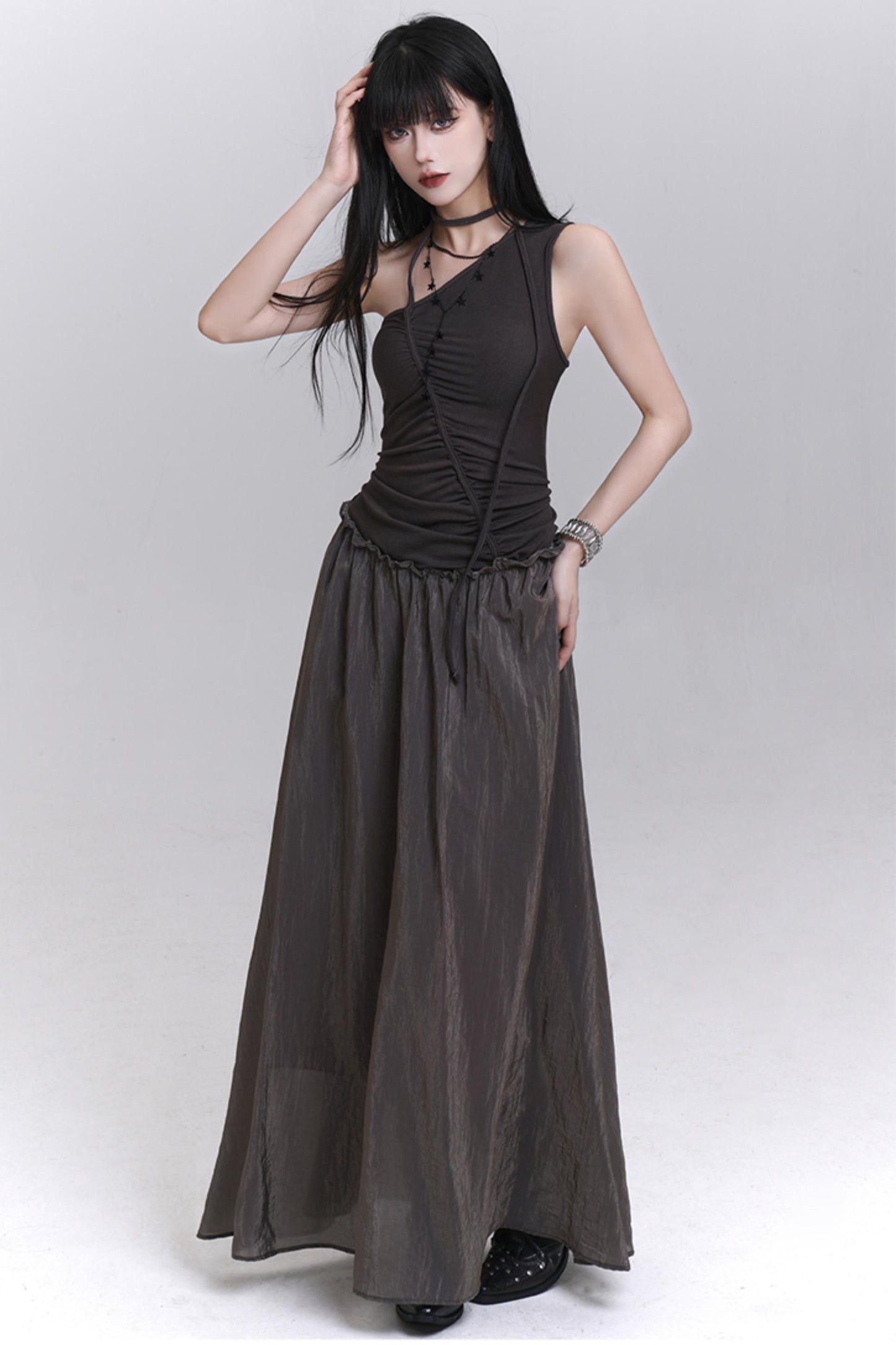 Elegant Seaside One-Shoulder Dress