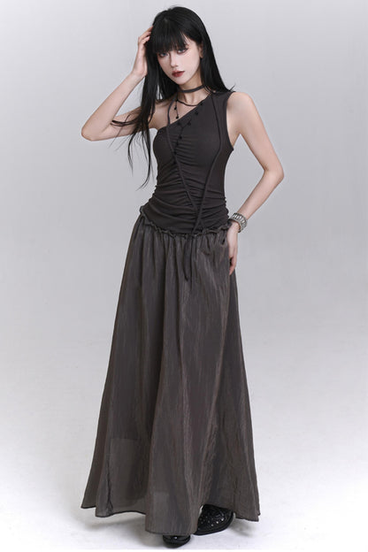 Elegant Seaside One-Shoulder Dress