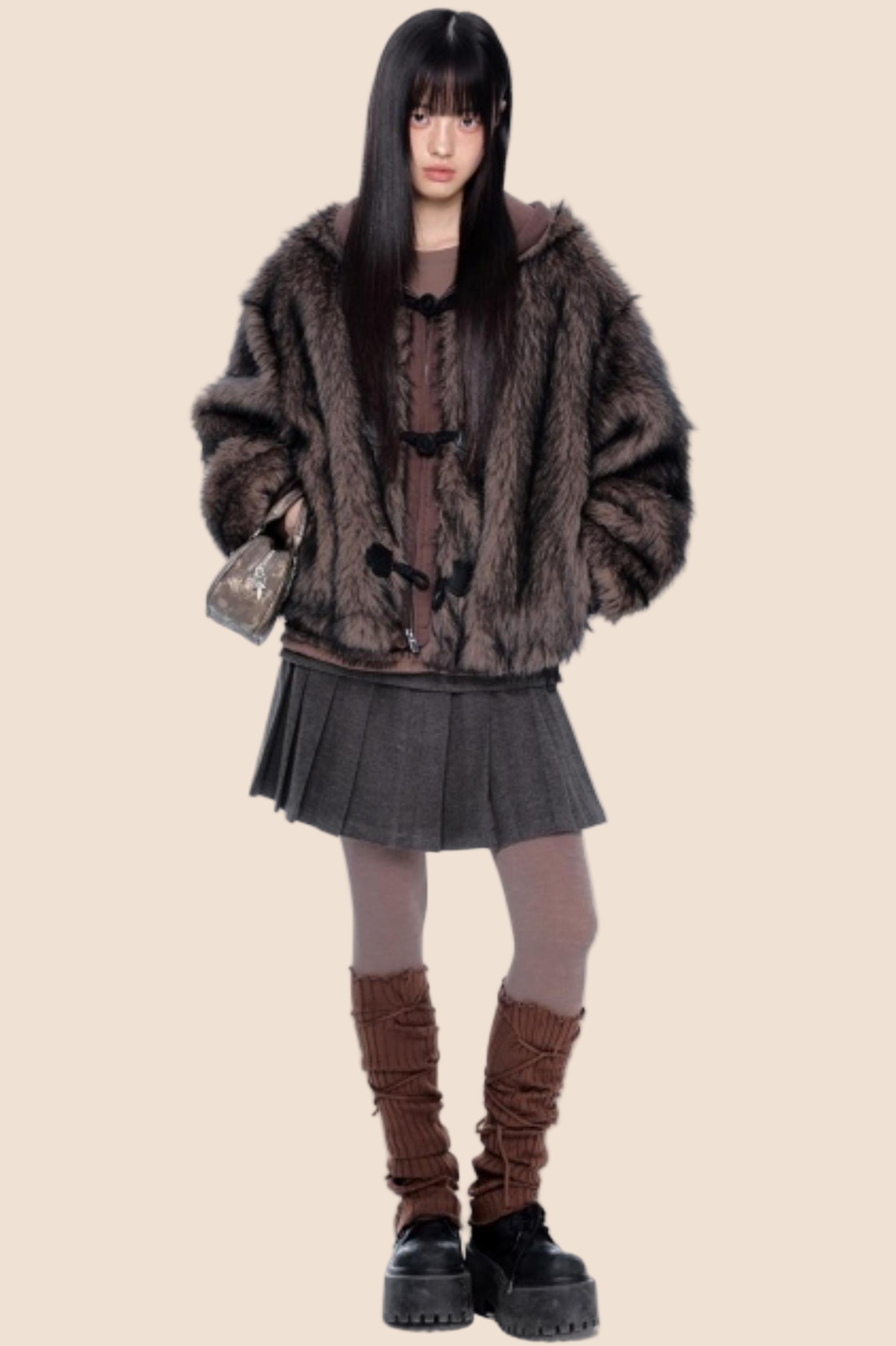 Faux Fur Hooded Jacket