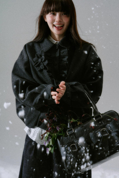 Handmade Floral Woolen Jacket