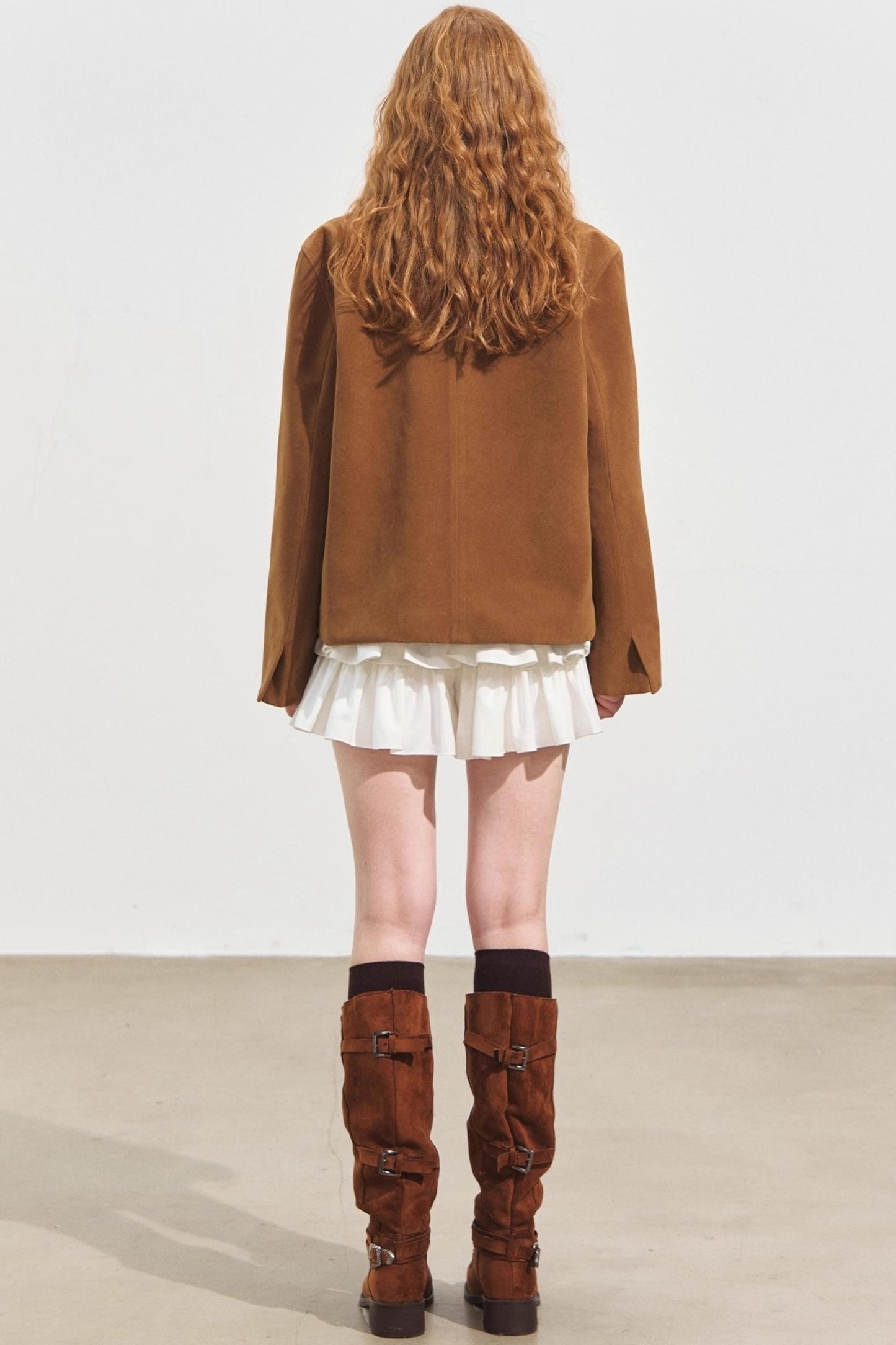 Suede Doll Collar Jacket