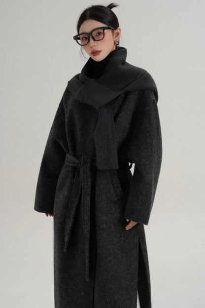 Hooded Double-Sided Wool Coat
