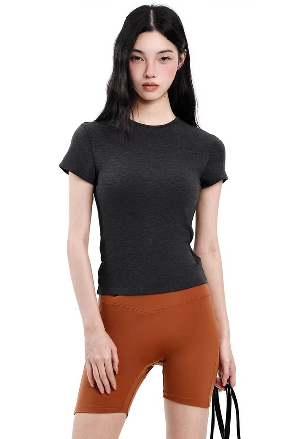 Blusa entallada de color liso