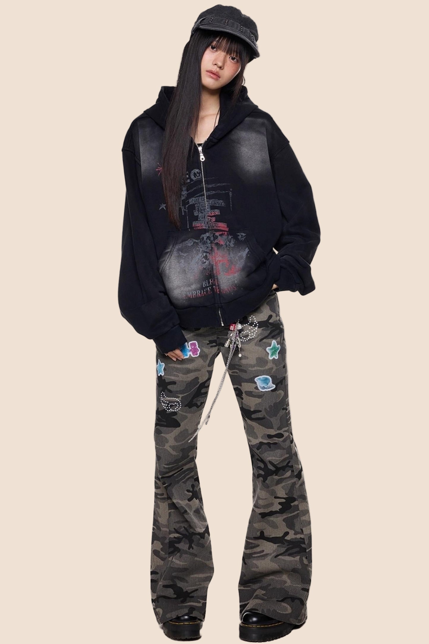 Vintage Washed Hoodie Sweatshirt