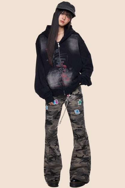 Vintage Washed Hoodie Sweatshirt