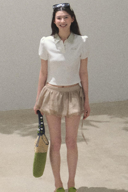 Sunset Diamond Polo Tee