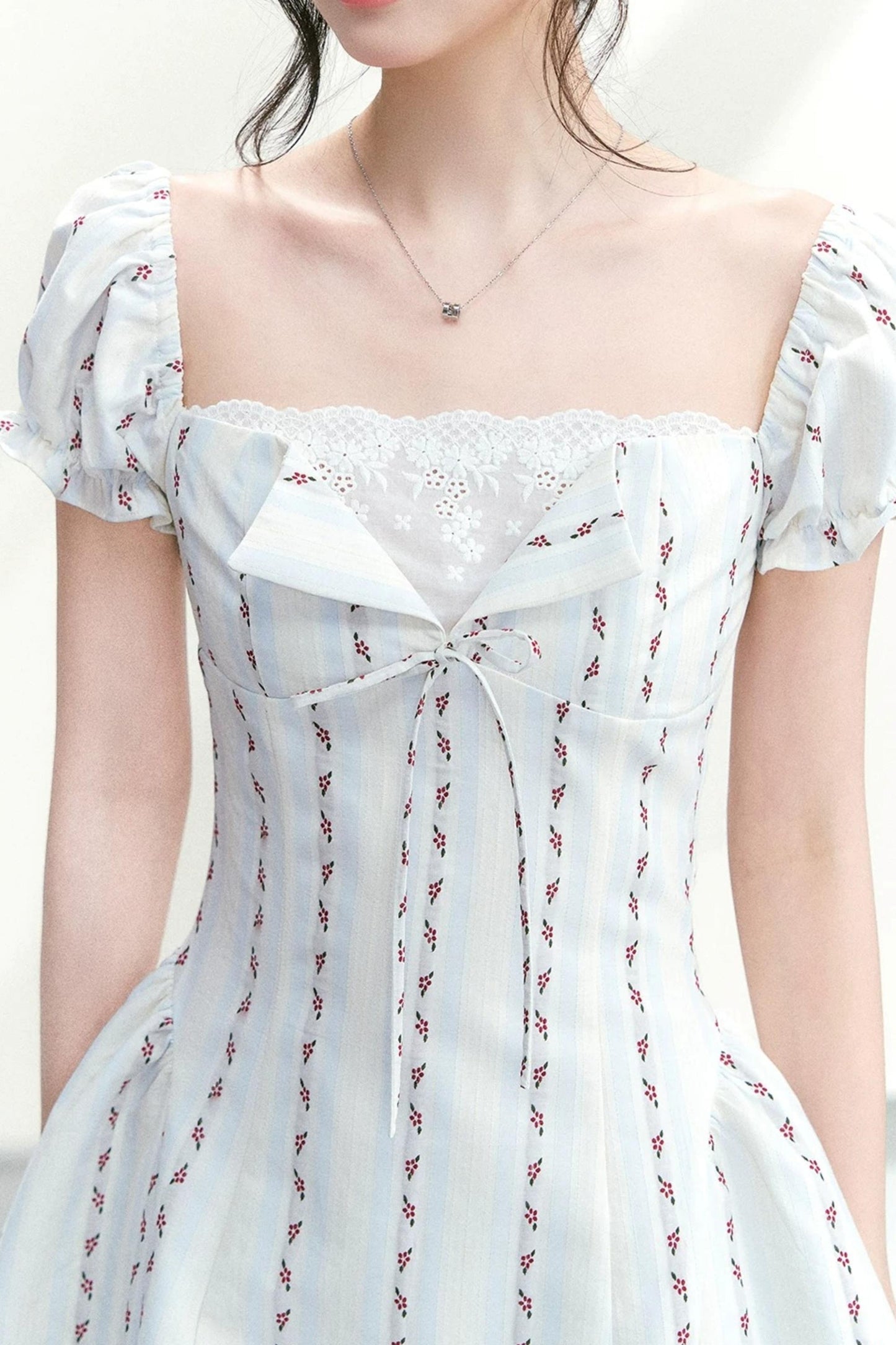 Lace Patchwork Floral Dress
