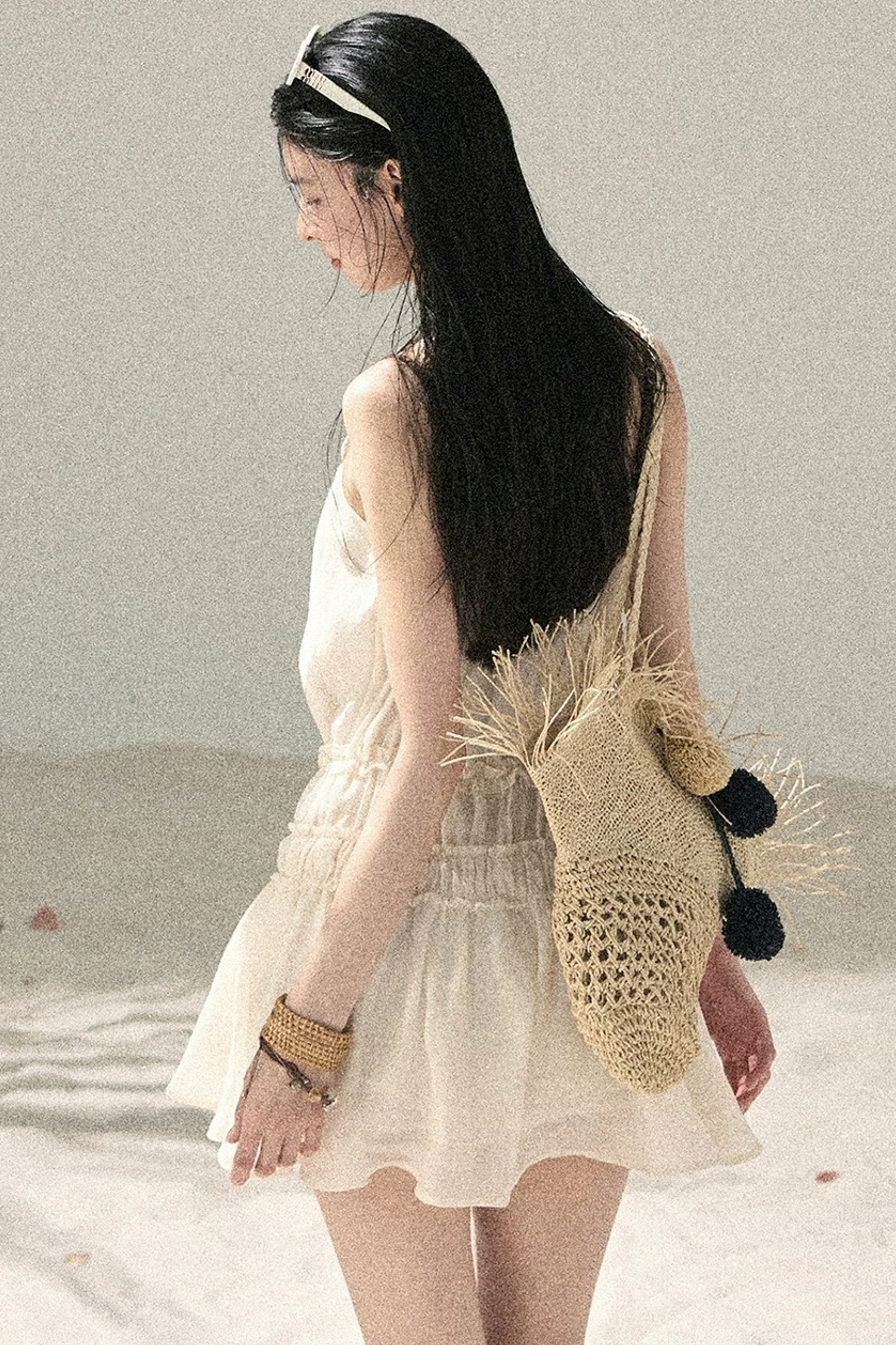 Französisches Sommerkleid mit Trägern