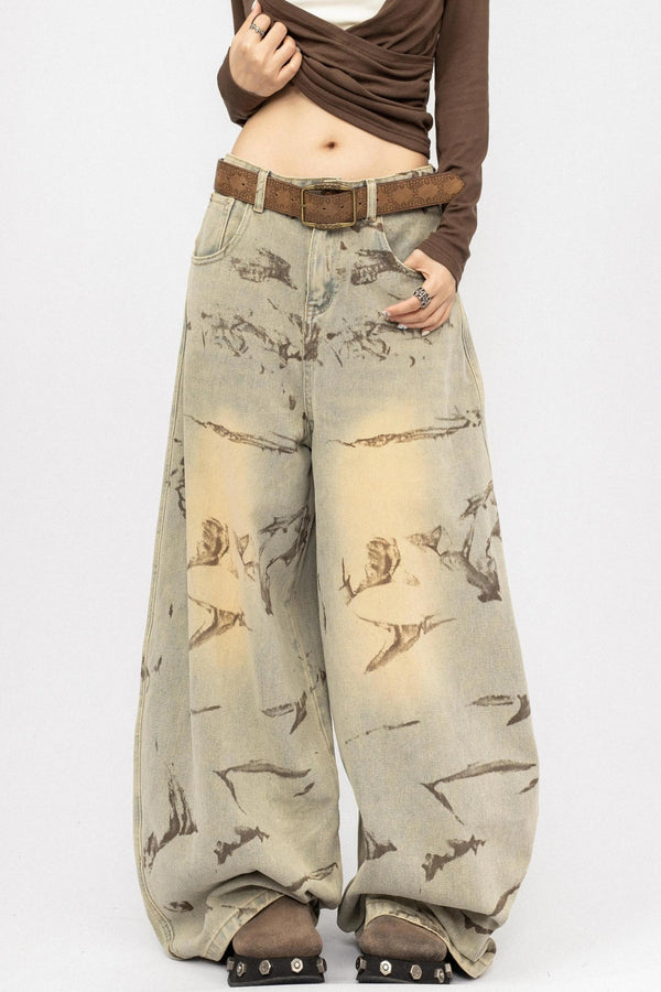 Wasteland Style Wide-Leg Jeans