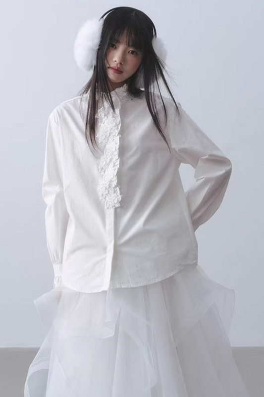 Galaxy Sequence Lace Blouse