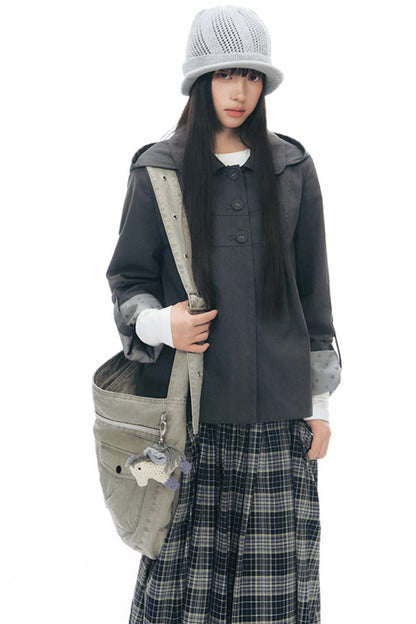 Retro Plaid Umbrella Skirt