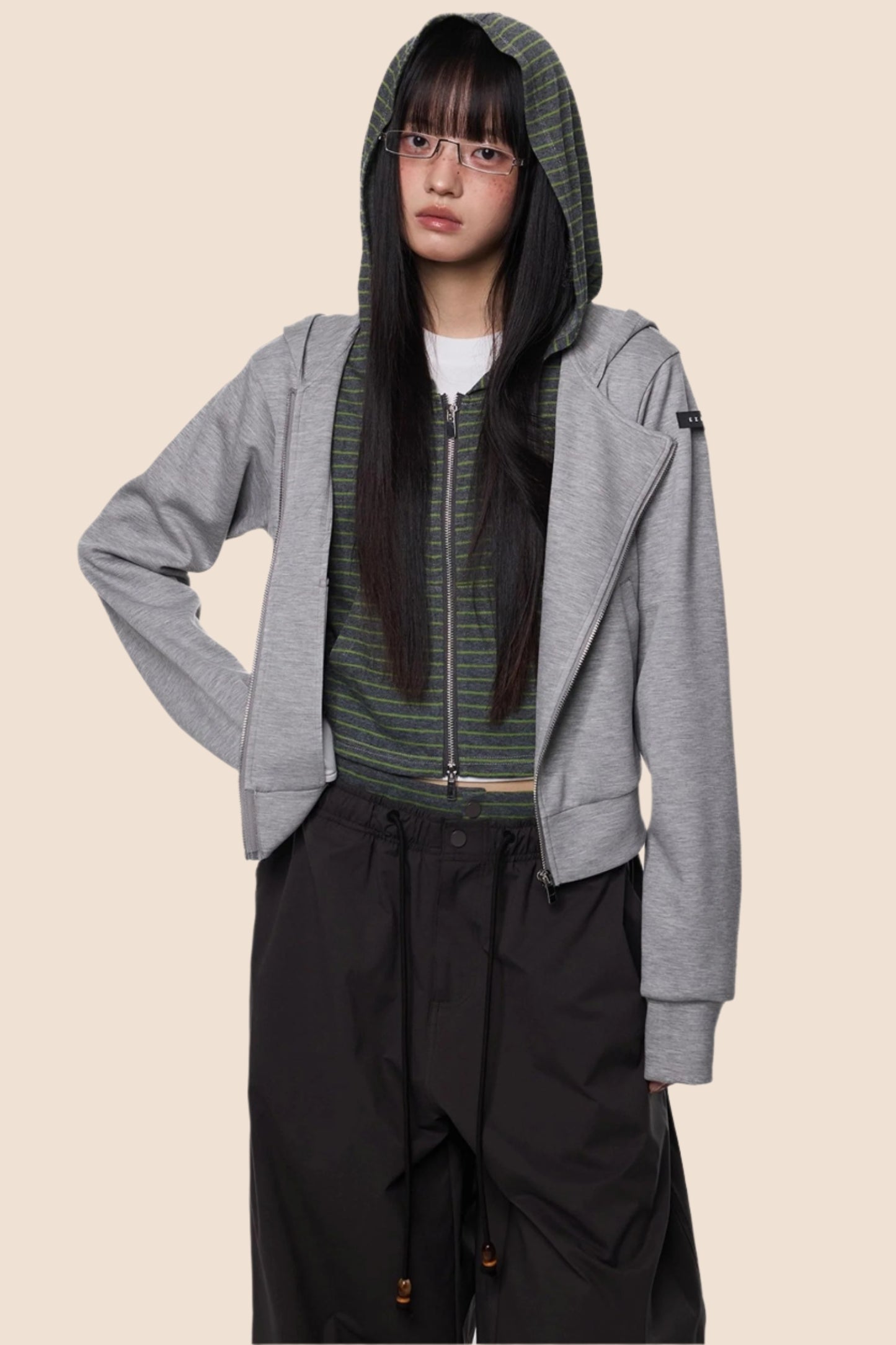 Cropped Patchwork Cardigan