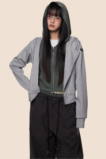 Cropped Patchwork Cardigan