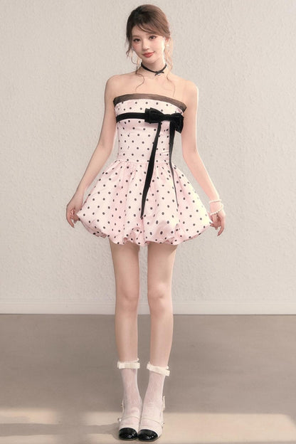 Moonlight Polka Dot Princess Puffy Dress
