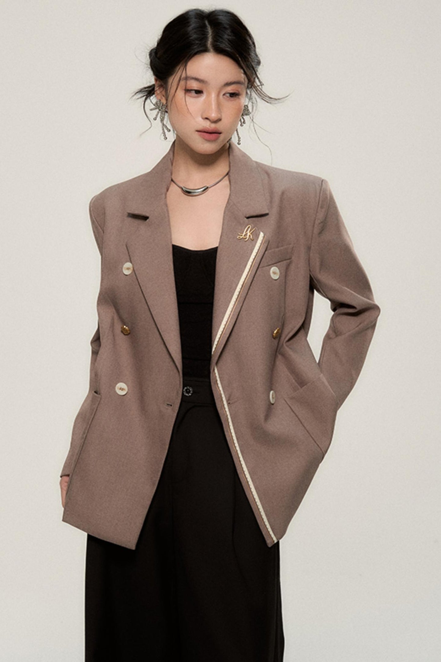 Shanghai Luxe Brown Blazer