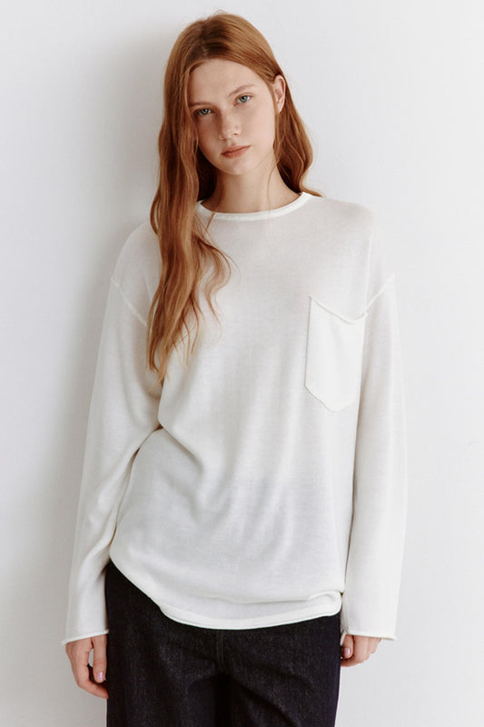 Relaxed Wool Patch Top