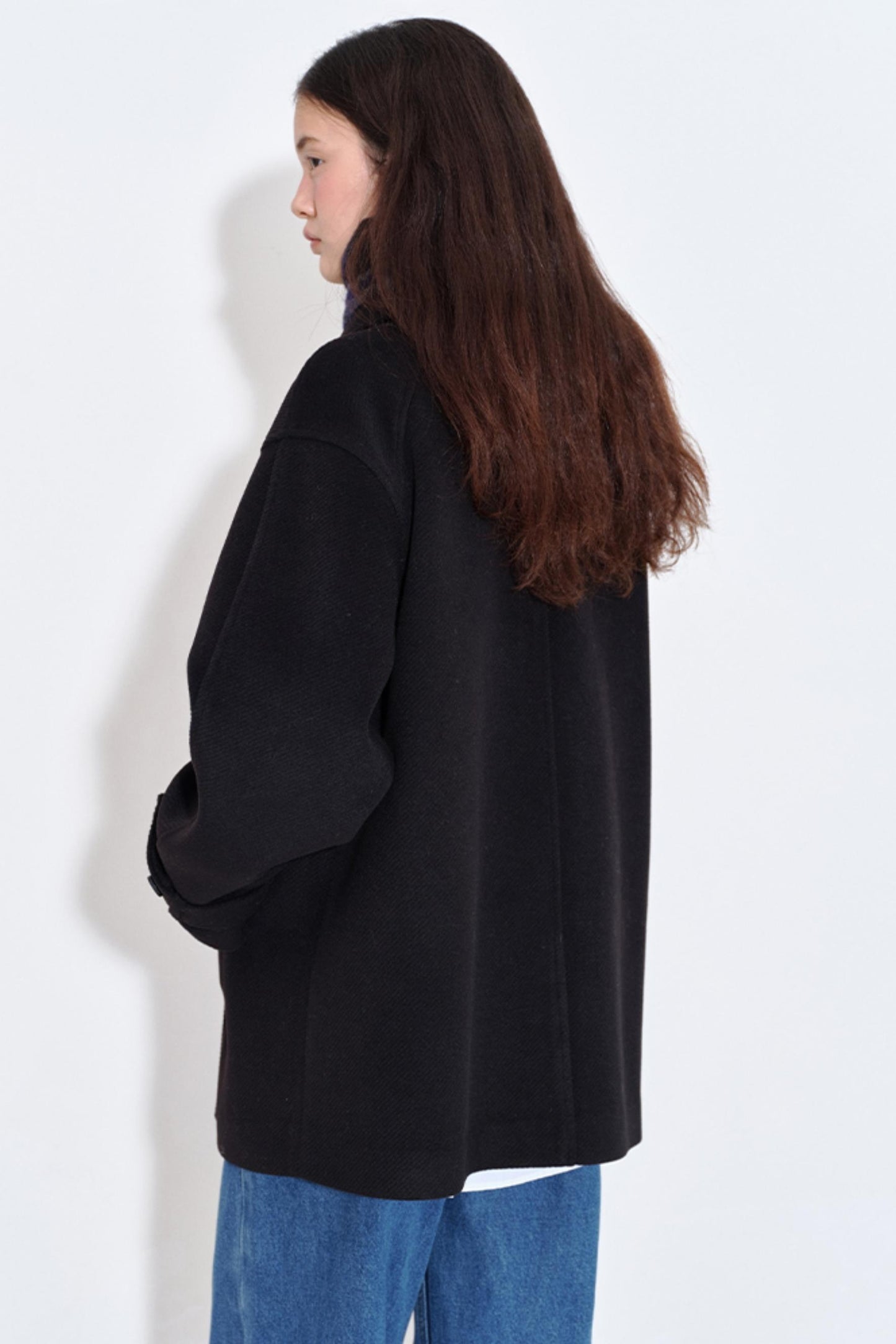 Minimalist Double-Breasted Woolen Coat