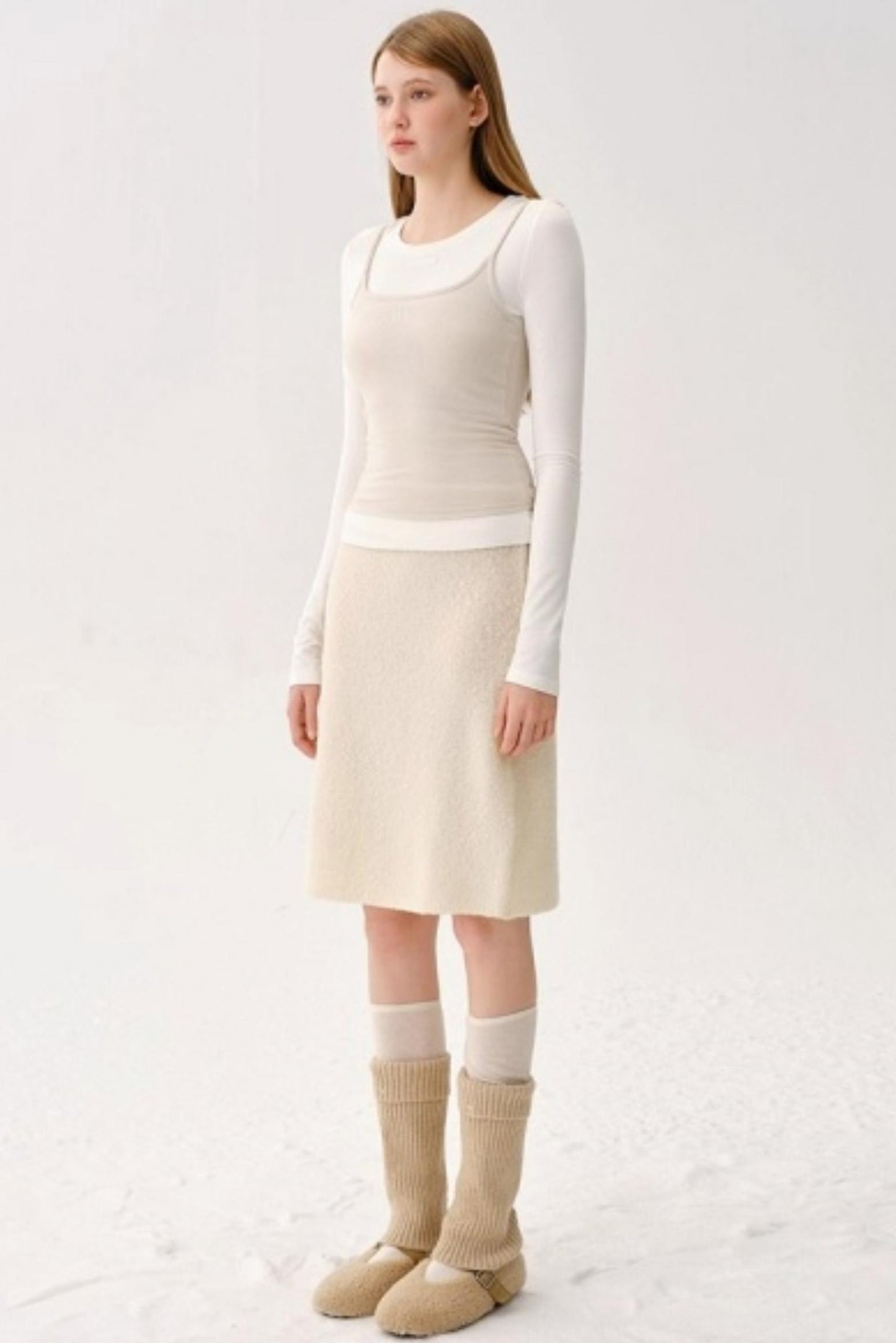 Retro Wool Blended Cardigan Set-Up