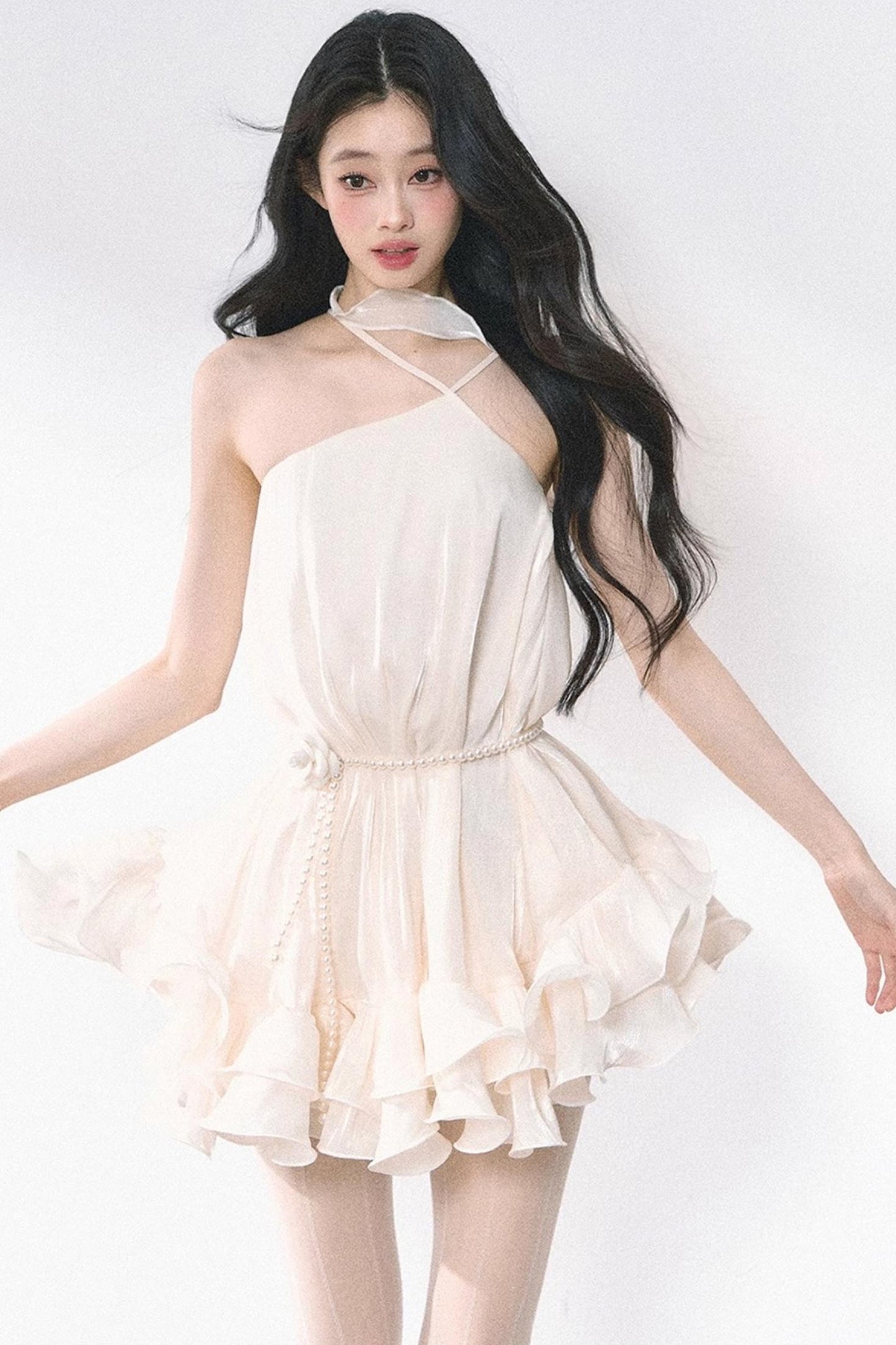 Summer Apricot Elegance Dress