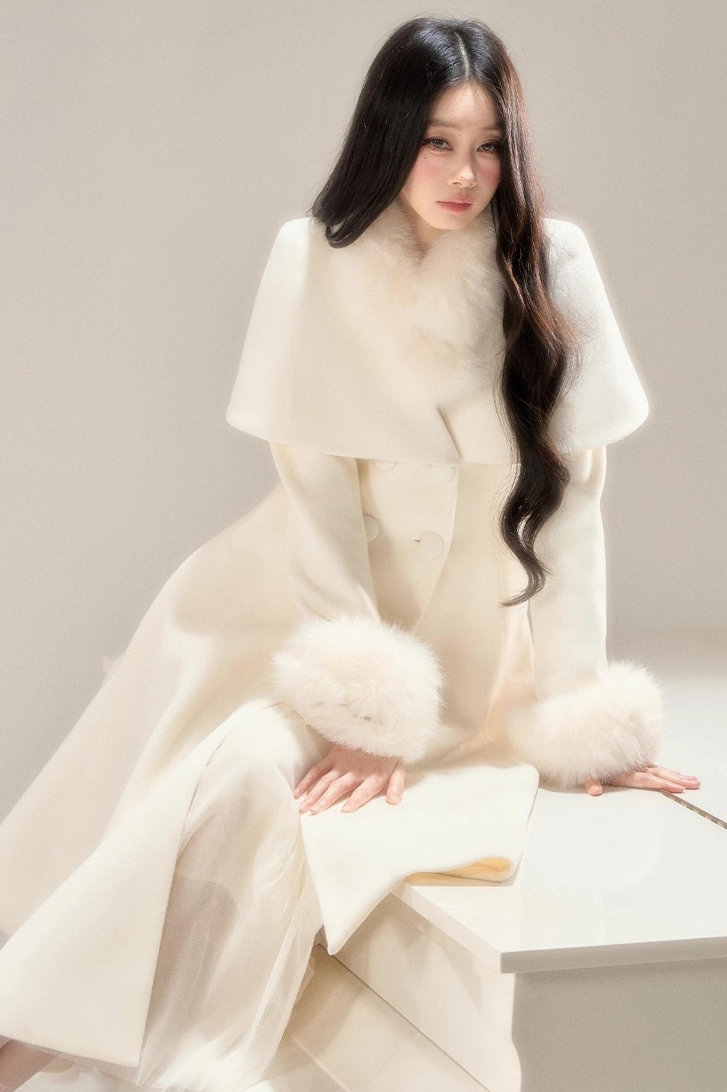 Handwritten Moonlight Wool Coat