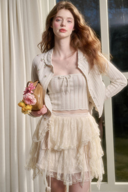 Tulip Lace Bustier Skirt