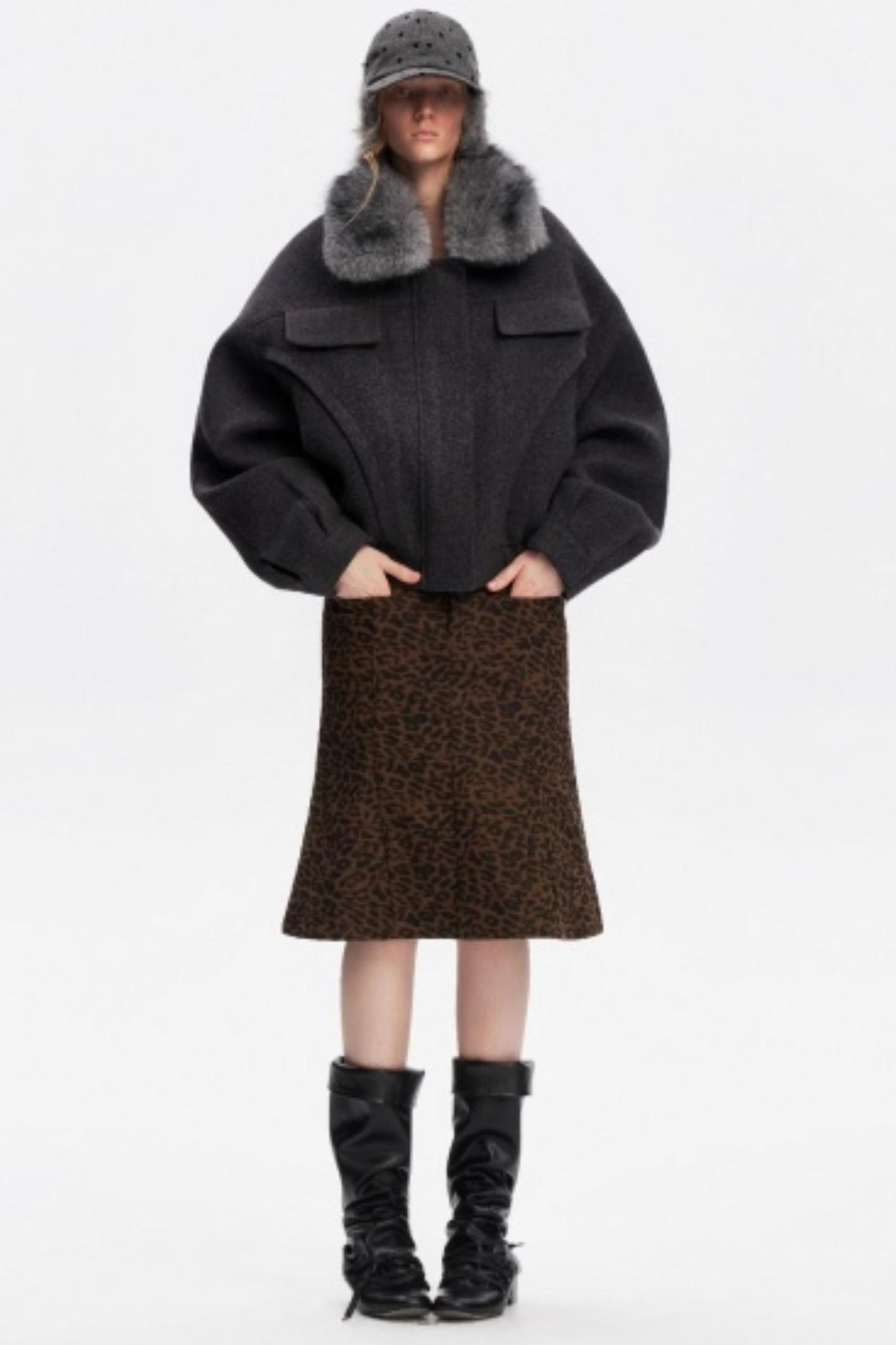 Korean Leopard Fishtail Skirt