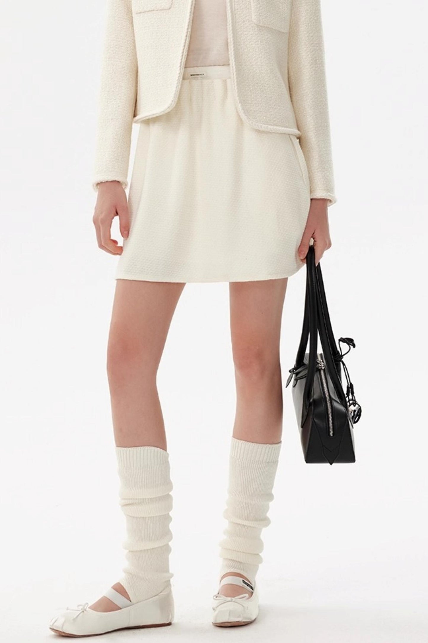 Designer White Short Skirt