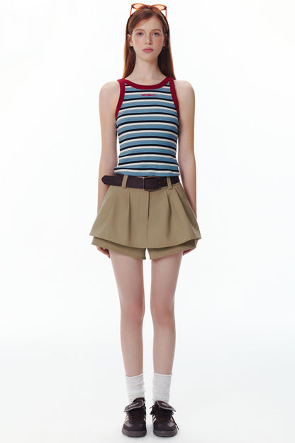 Summer Colorblock Striped Tank Top