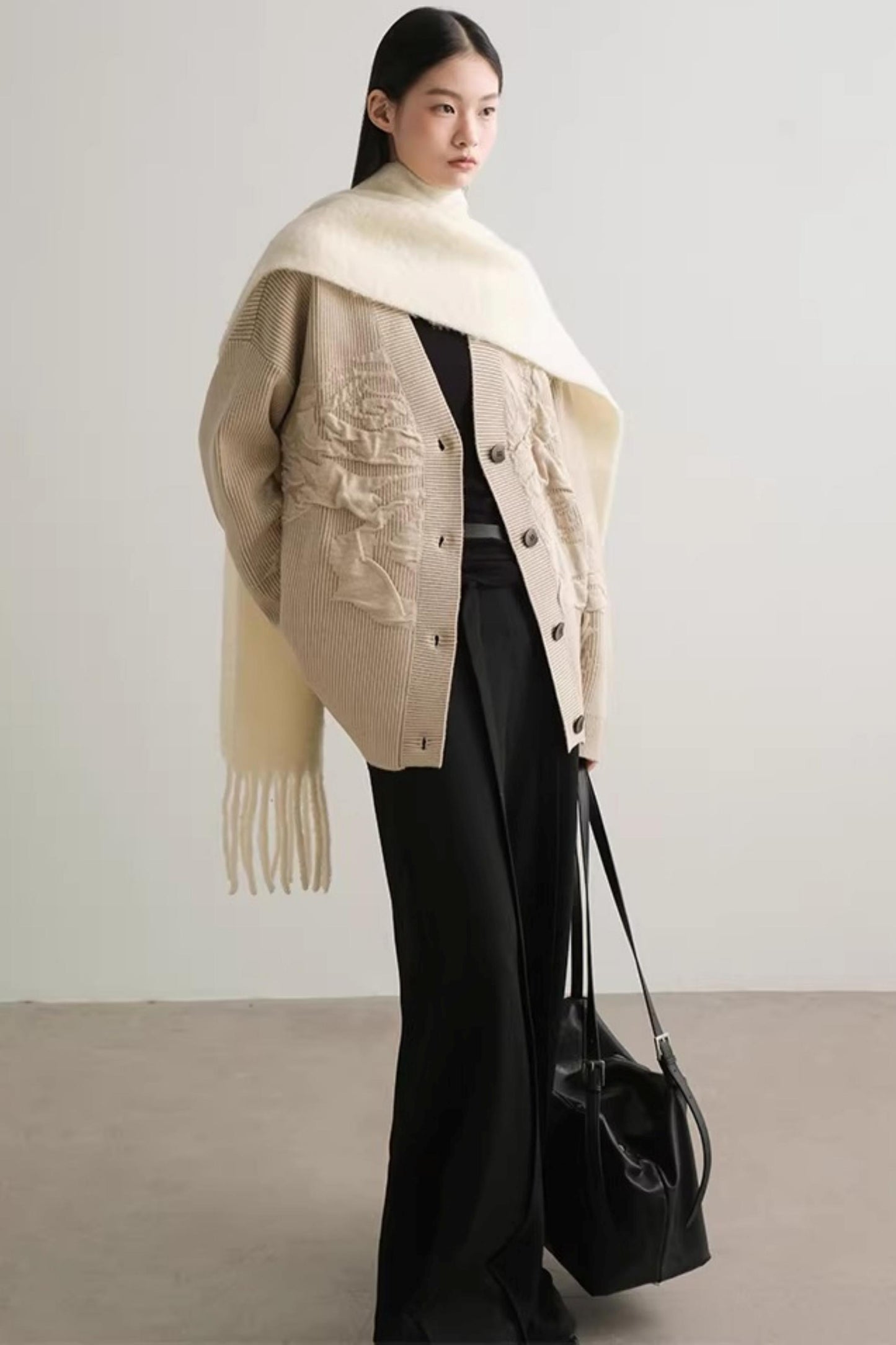 Virtual Illusion Jacquard Cardigan