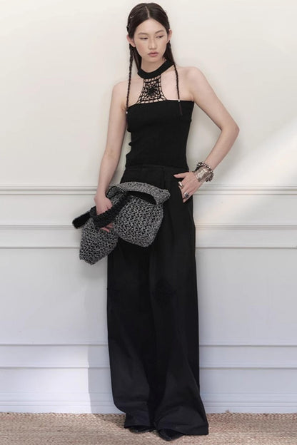 Grandmothers Crochet Wide-Leg Pants