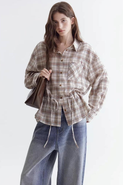 Caramel Milk Crisp Plaid Shirt