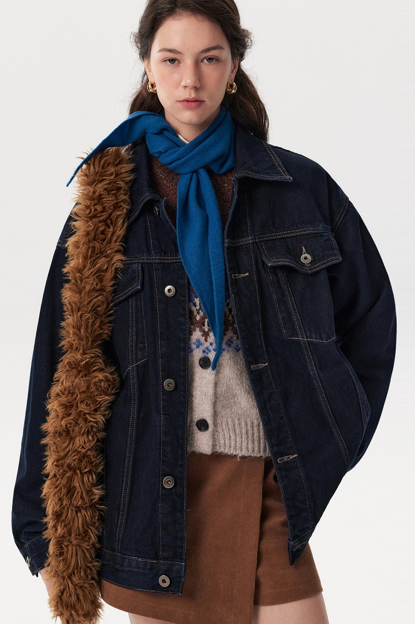 Classic Denim Lapel Jacket