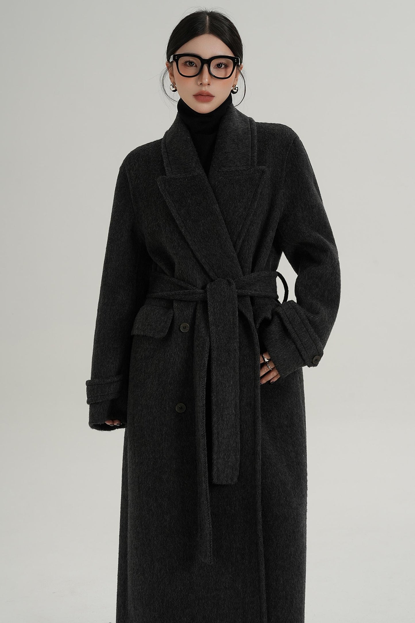 Woolen Long Silhouette Dress
