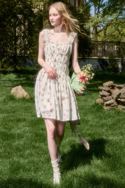 Vintage Floral Halter Dress