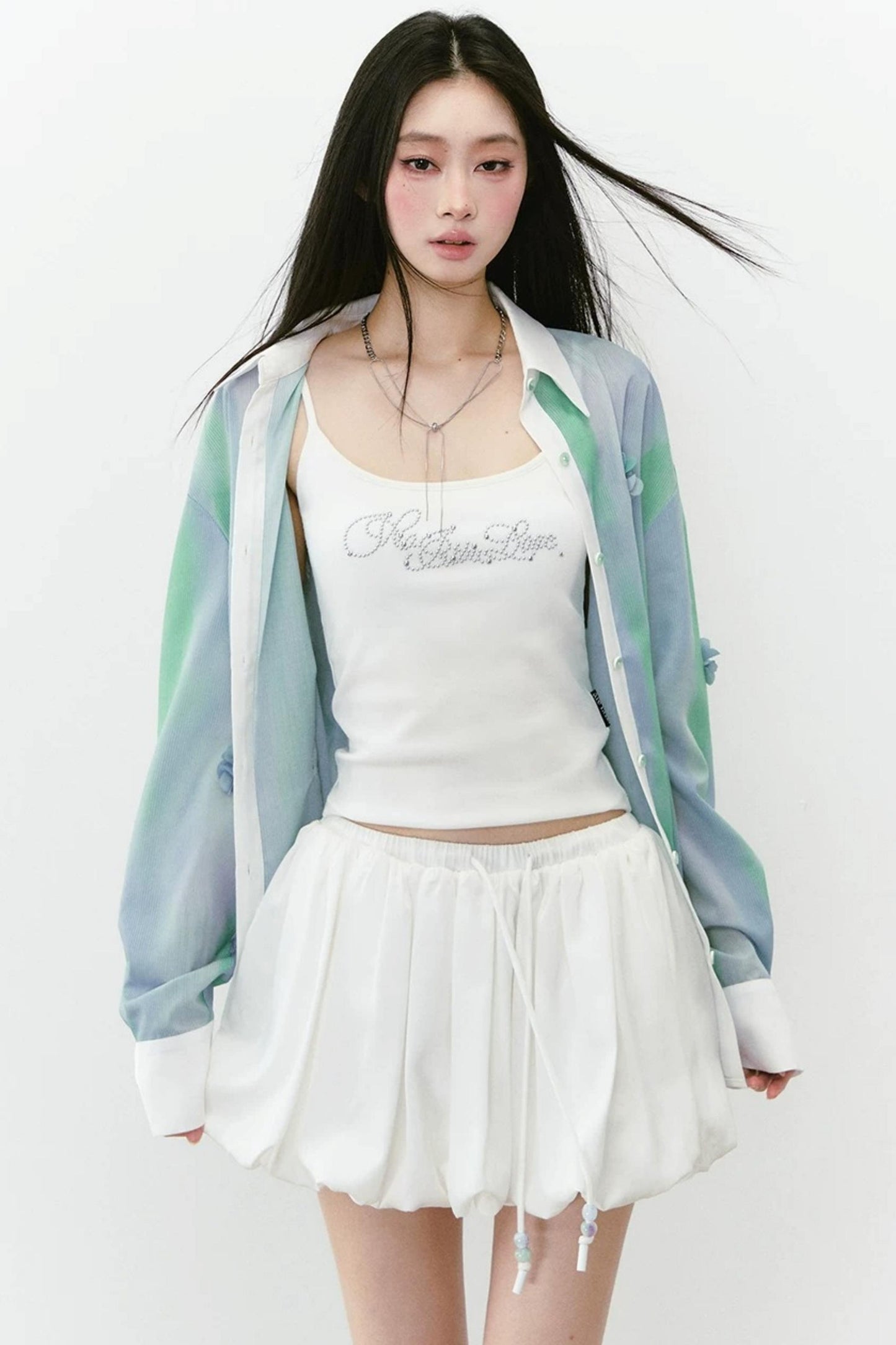 Chemise épaisse à fleurs avec protection solaire