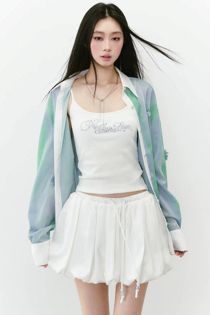 Chemise épaisse à fleurs avec protection solaire