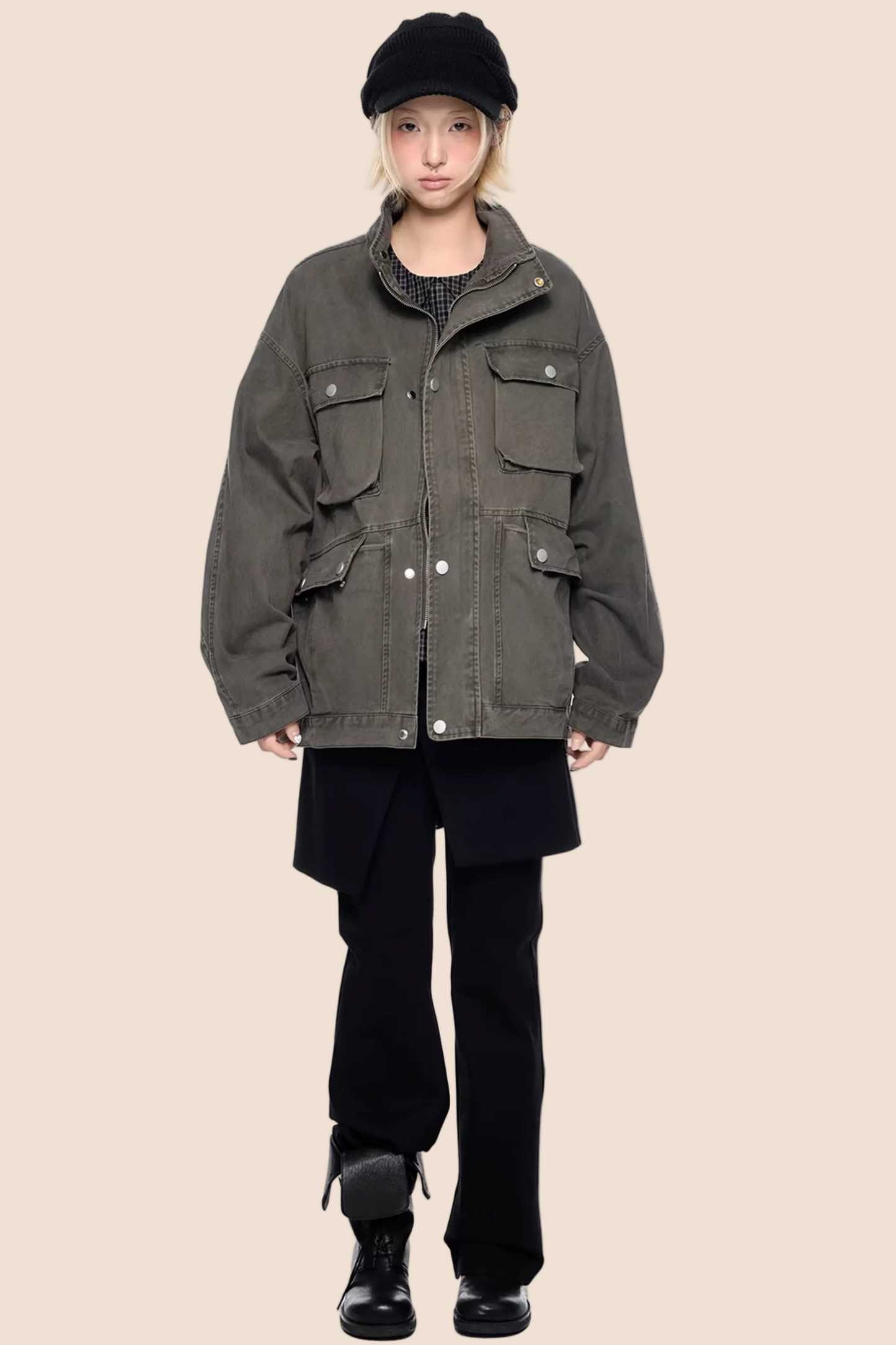 Barn-Style Distressed Work Jacket