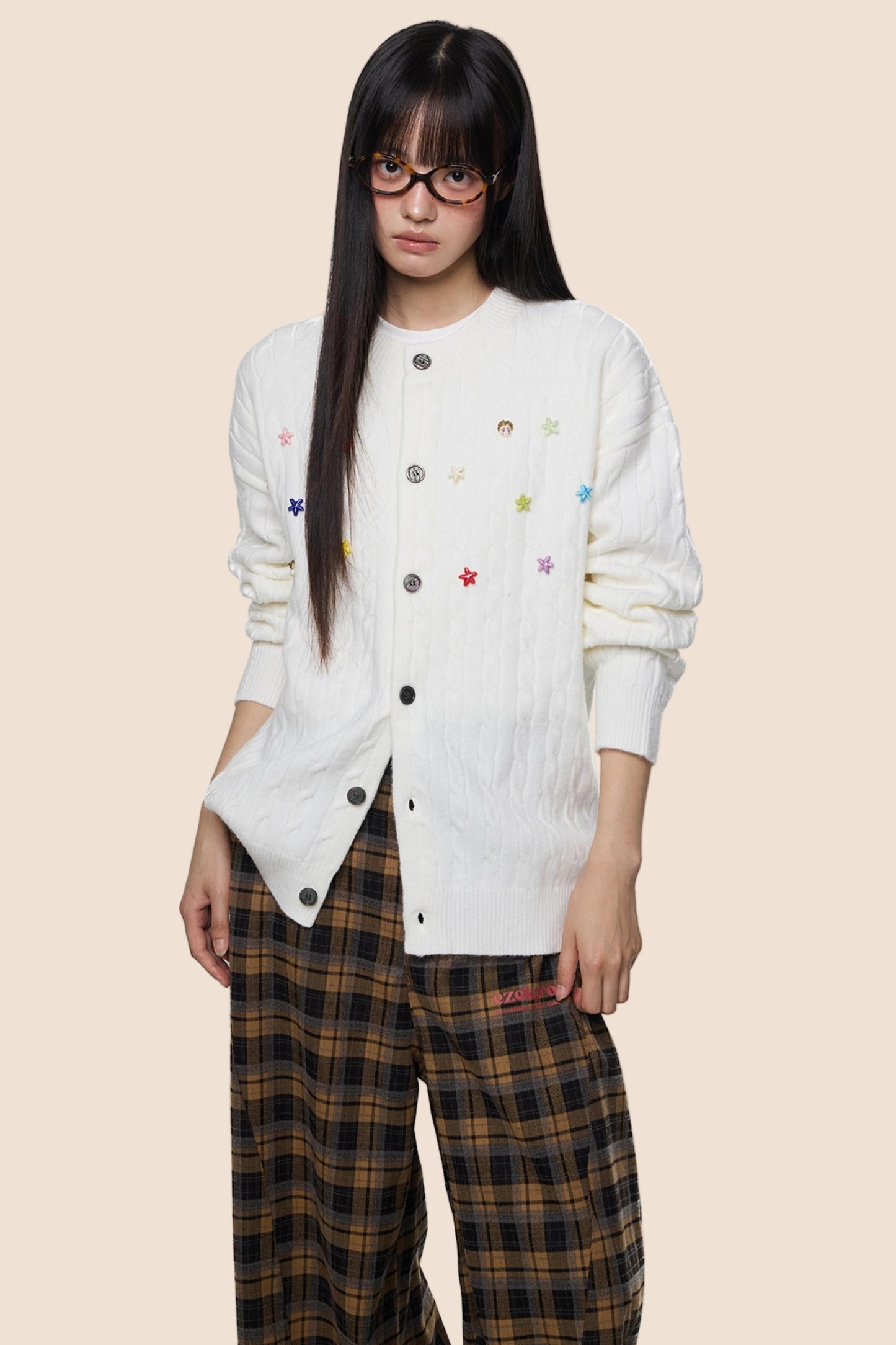 Studded Beaded Knit Cardigan