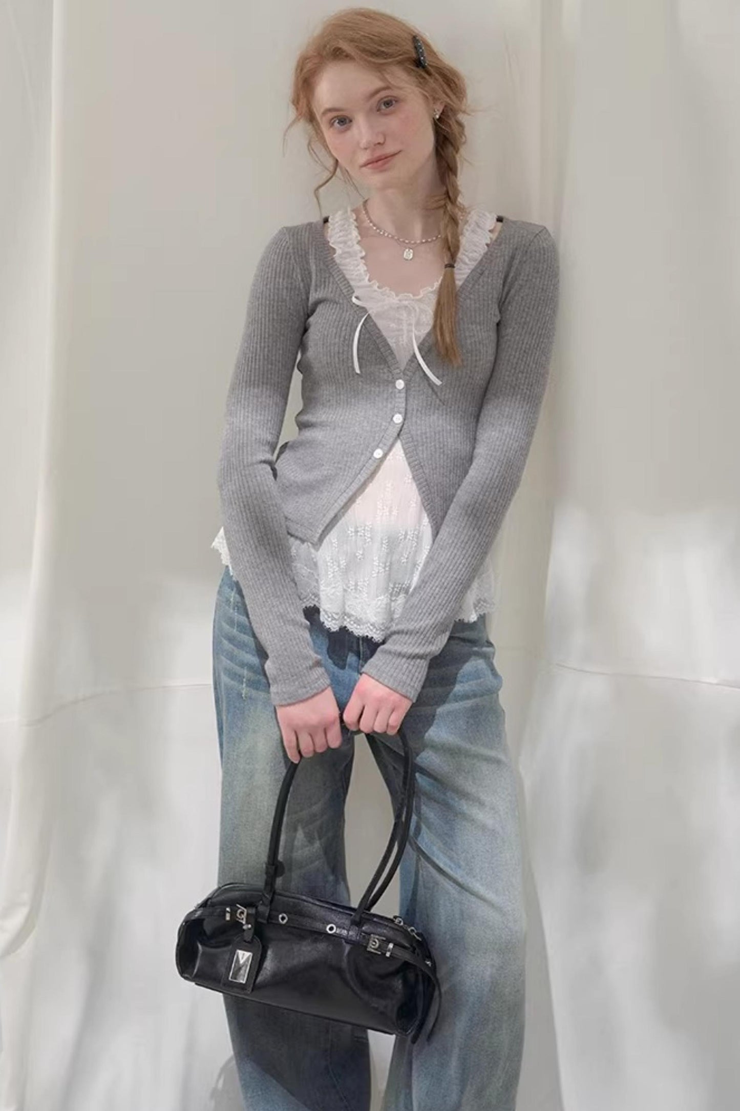 Flower Melody Lace Knit Cardigan