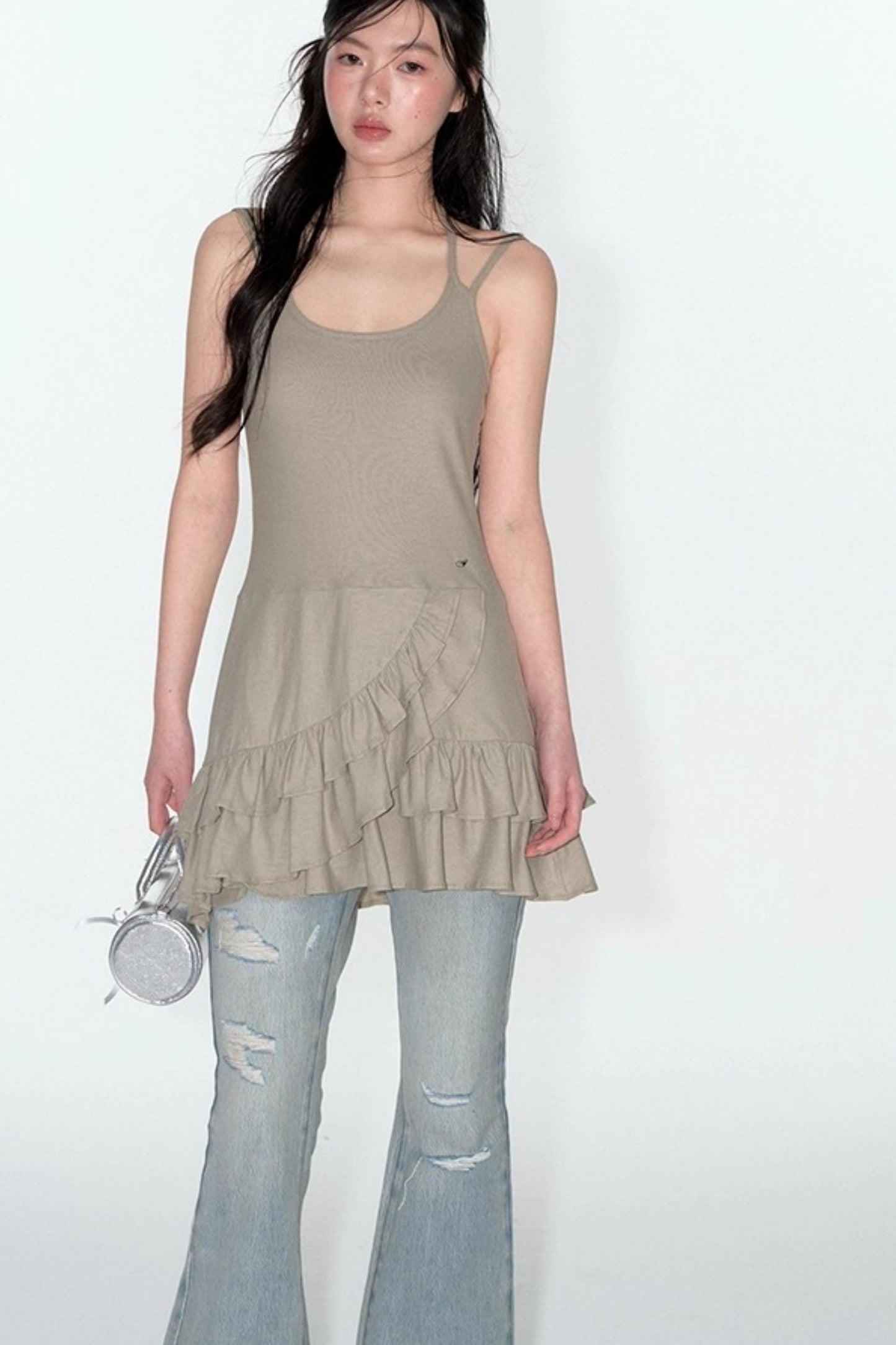 Lace Knitted Slip Dress