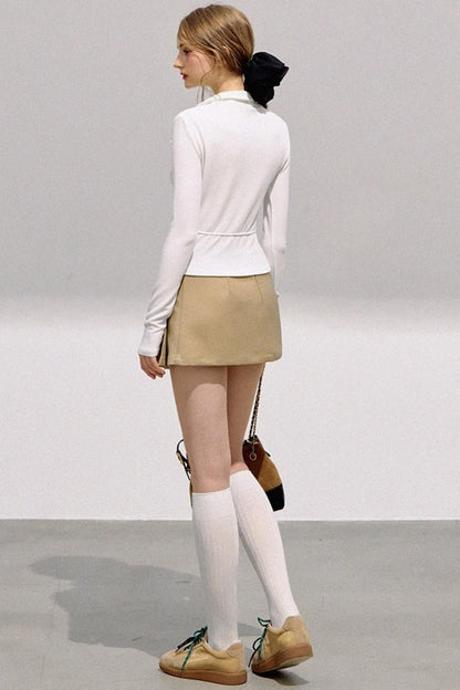 Versatile Pleated Tunic Knit Top