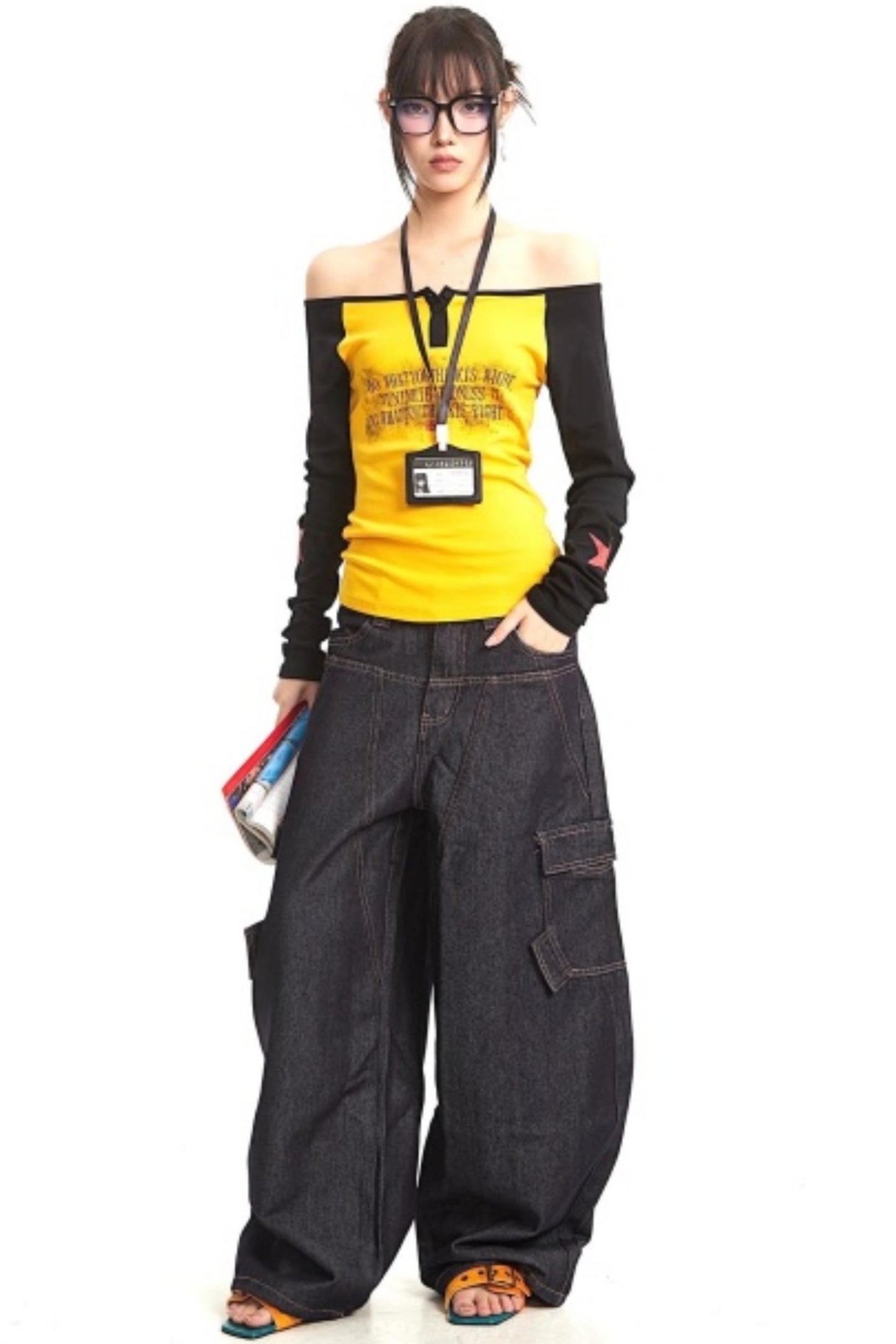 American Retro One-Shoulder Top