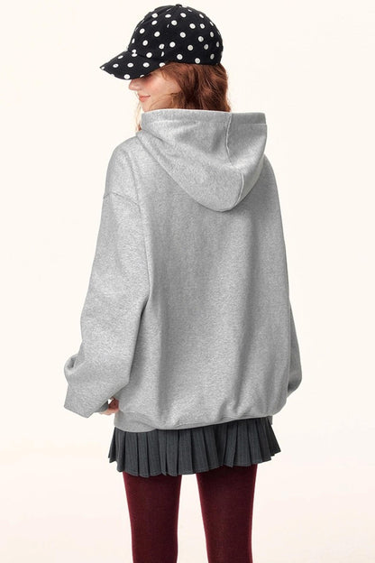 Diamond-Embellished Hooded Sweater