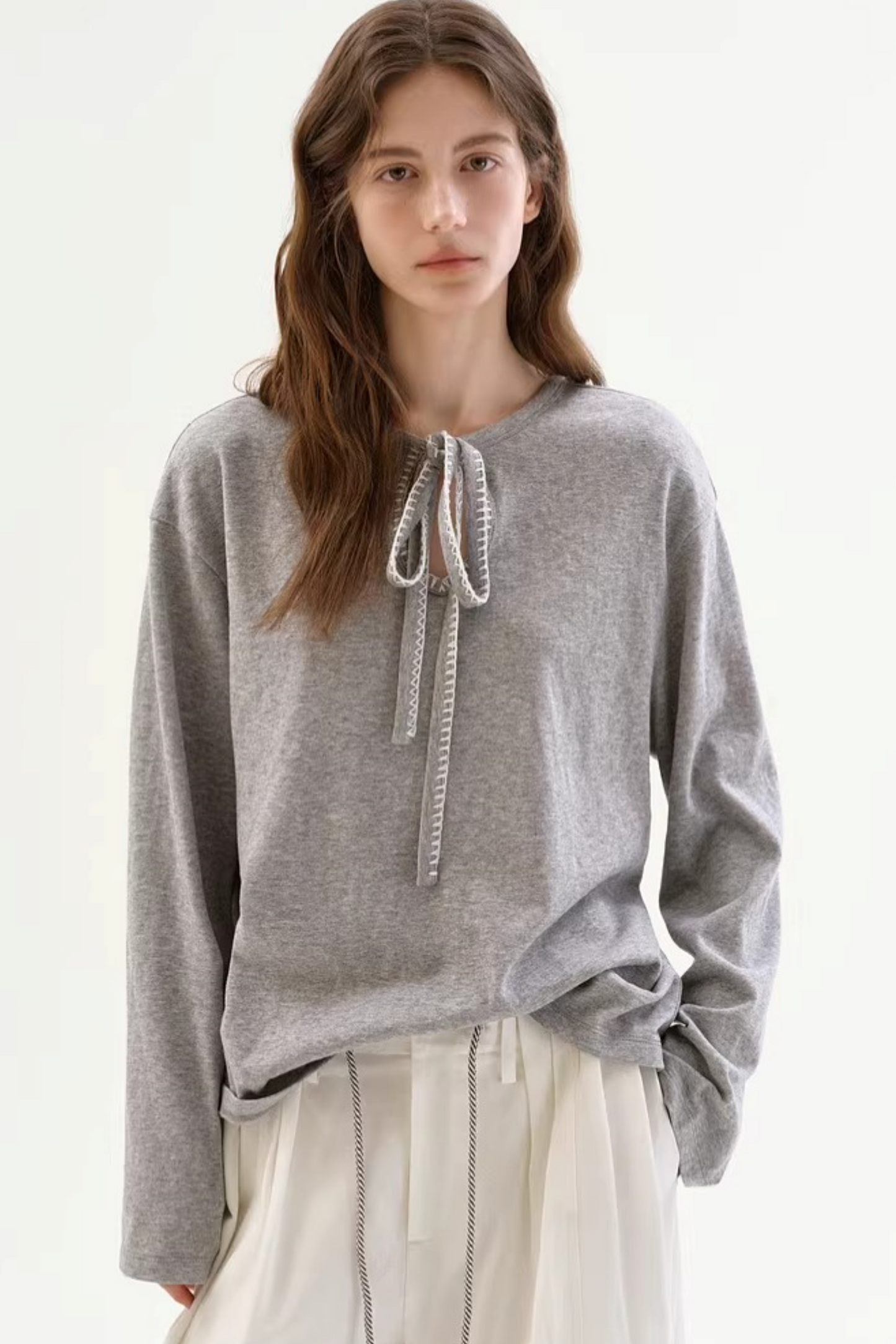 Color-Blocked Tie-Up Top