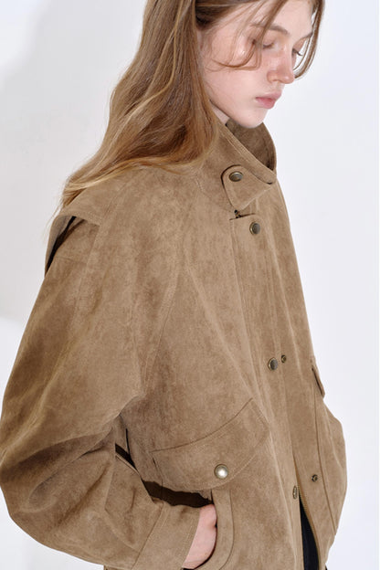 Retro Suede Quilted Jacket