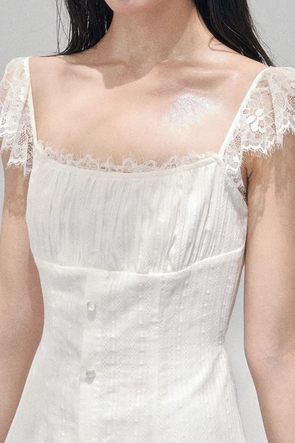 French Lace Puffy Dress