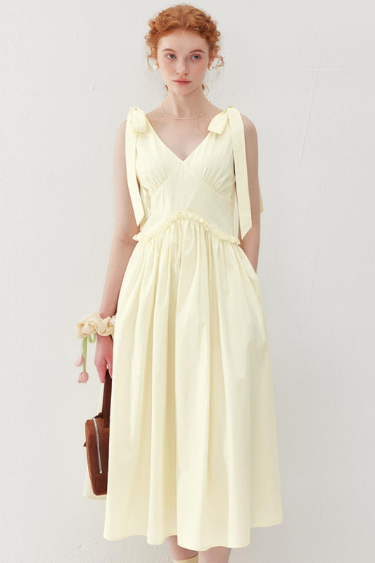 French Lace Tie Dress