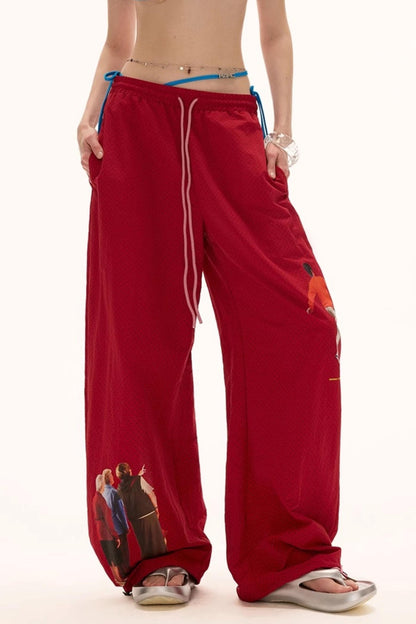 Summer Polka Dot Wide Leg Pants