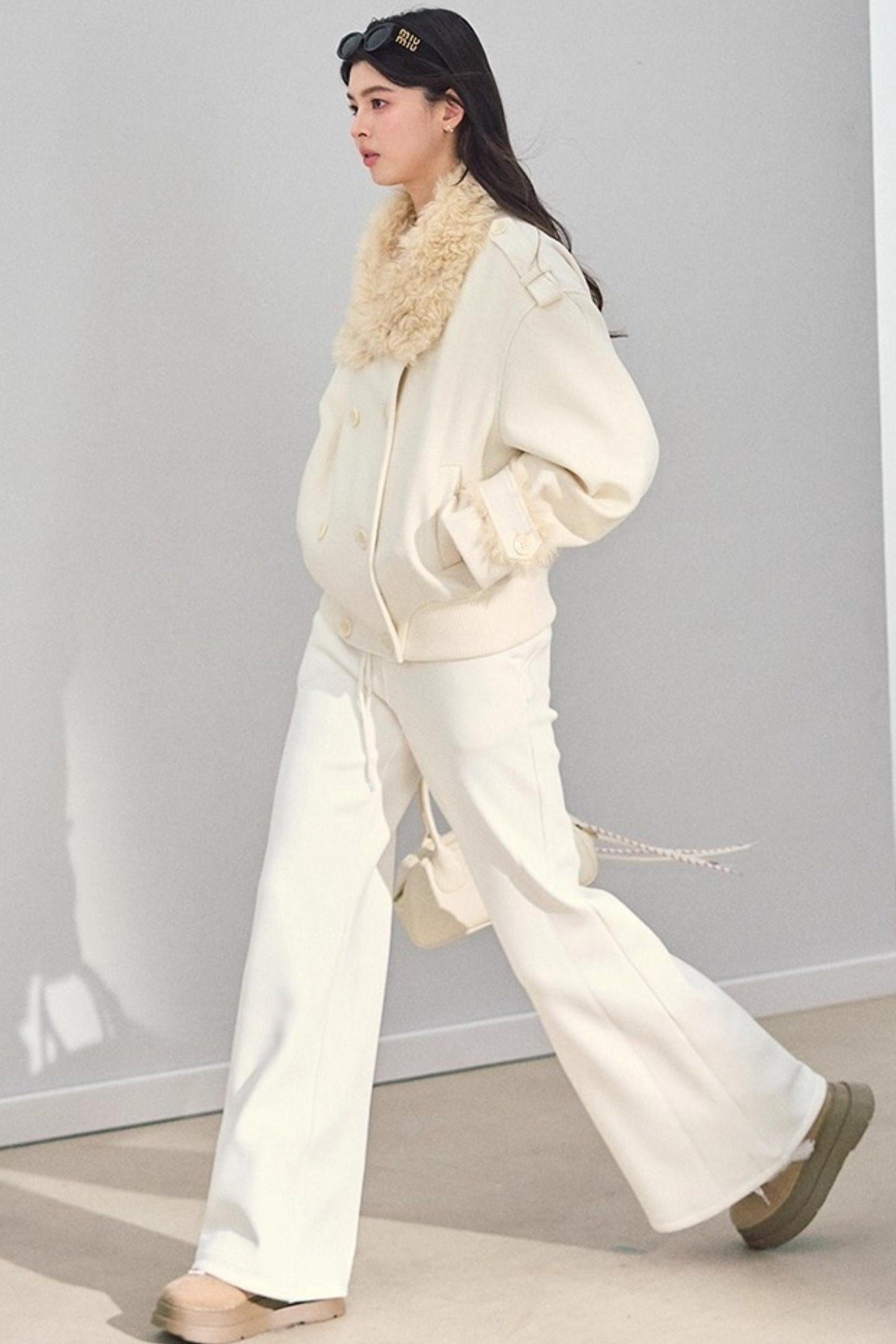 Lamb Wool Double-Breasted Jacket