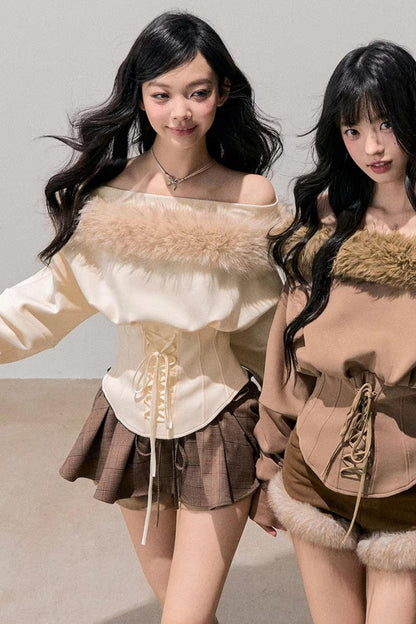 Afterglow Off-Shoulder Plush Top